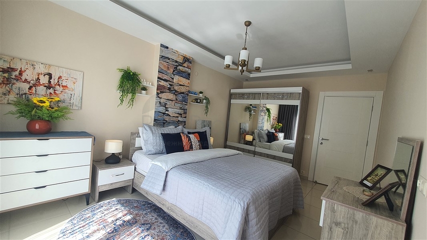 Furnished 1+1 Apartment in Oba, Alanya — 350 m from the Beach