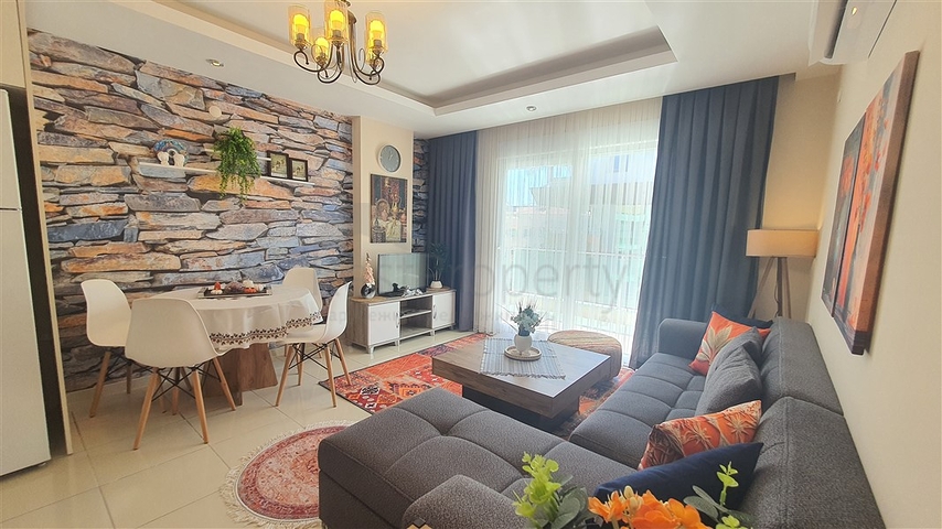 Furnished 1+1 Apartment in Oba, Alanya — 350 m from the Beach