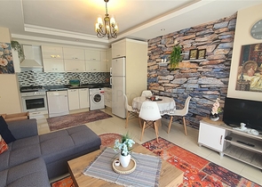 Furnished 1+1 Apartment in Oba, Alanya — 350 m from the Beach