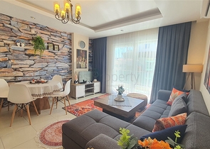 Furnished 1+1 Apartment in Oba, Alanya — 350 m from the Beach