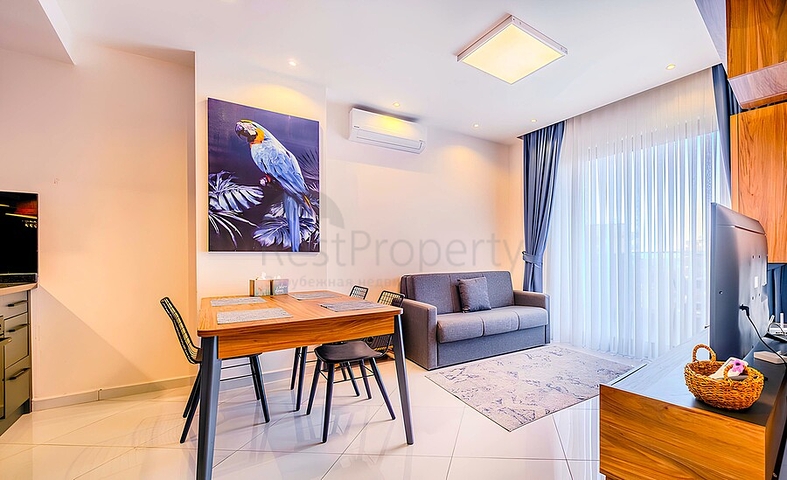 Modern 1+1 Apartment in Mahmutlar with Full Facilities, 550 m to Sea