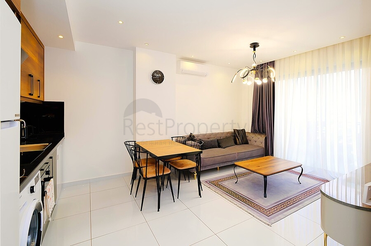 1+1 Furnished Apartment in Mahmutlar, Alanya with Resort Facilities