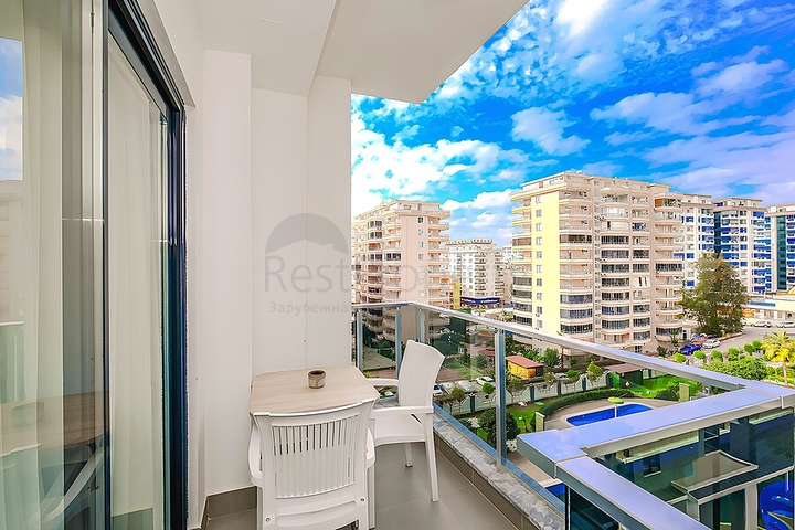 1+1 Furnished Apartment in Mahmutlar, Alanya with Resort Facilities